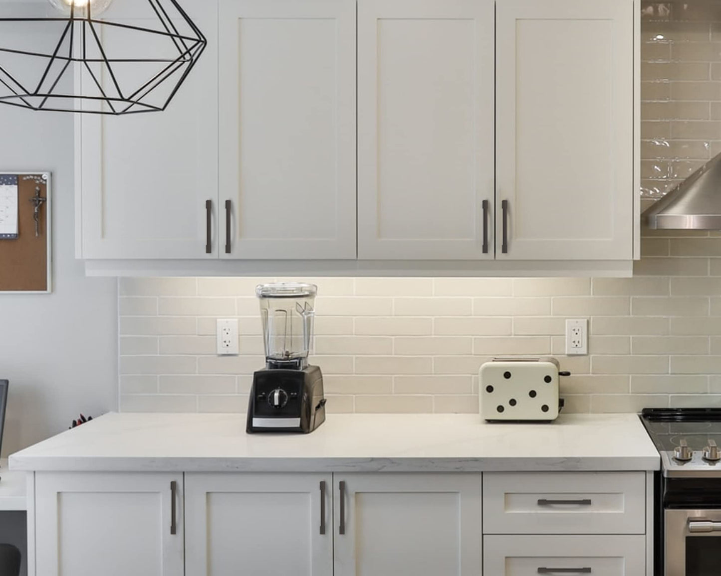 Amerdeco 20 Pack Matte Black Cabinet Pulls 5 Inch(128mm) Hole Centers Kitchen Cabinet Handles Cabinet Hardware Kitchen Handles for Cabinets Cupboard Handles Drawer Pulls ZH00013