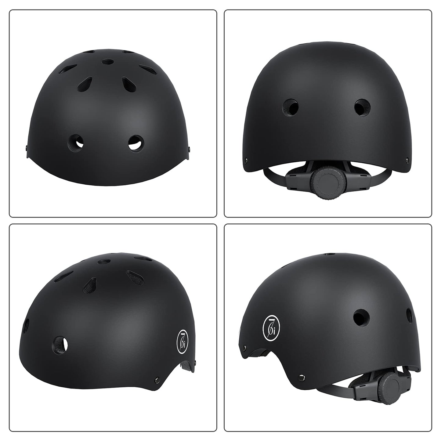 67i Bike Helmet for Adults Scooter Skateboard Helmet Cycling Bicycle Helmets for Men Women Youth Lightweight Adjustable for Multi-Sports Skateboarding with 11 Vents (L, Black)