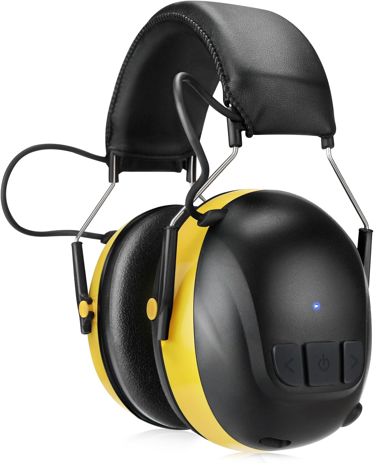 Bluetooth 5.4 Hearing Protection Earmuffs - 120H Rechargeable 30dB Safety Headphones with Mic for Mowing & Construction