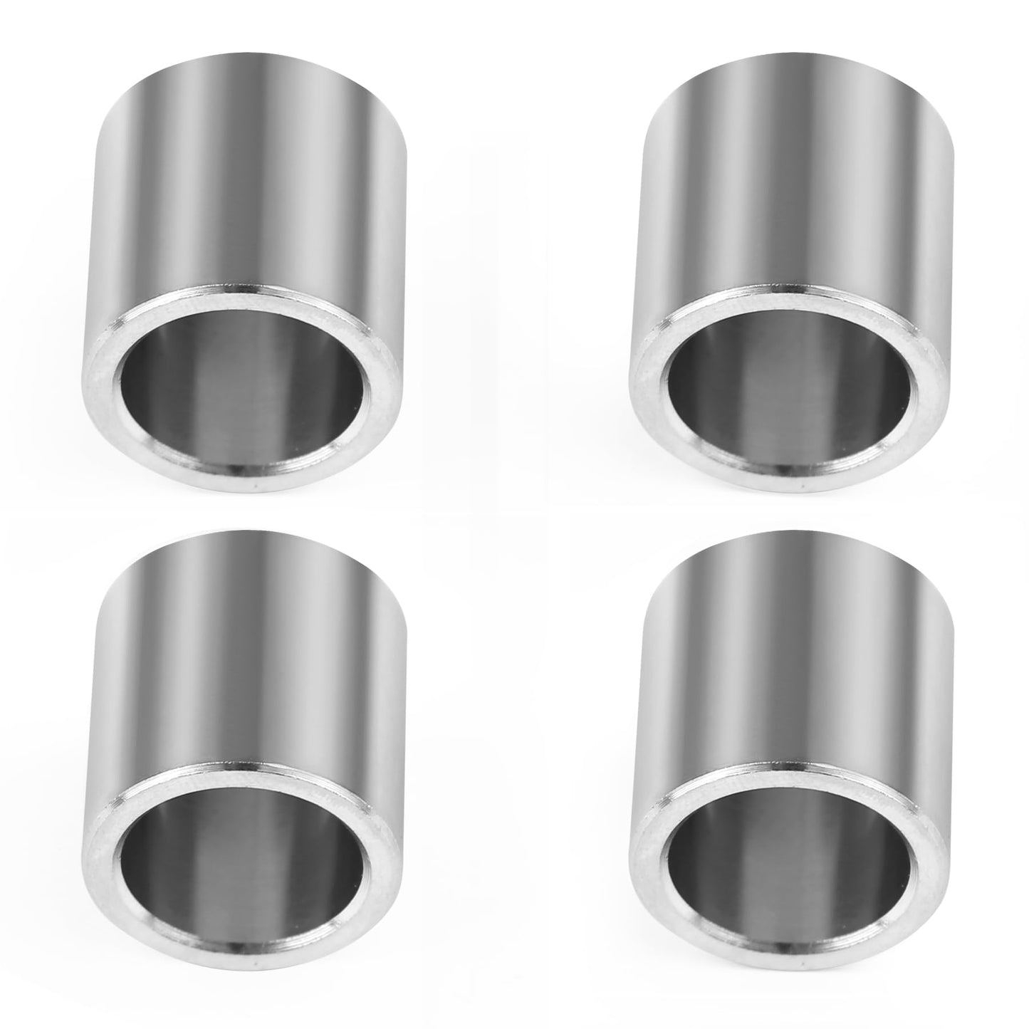 Sysarua 4 Pcs Stainless Steel Spacers 1" OD x 3/4" ID x 1" Length, Plain Finish Round Seamless Metal Spacer for 3/4" Screws Bolts and Rods