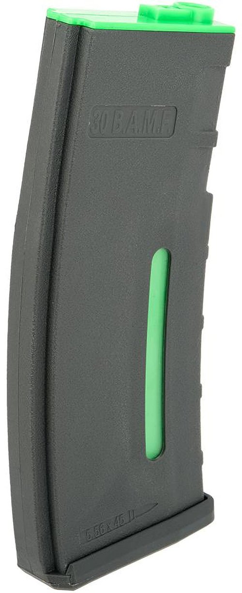 Evike Airsoft - BAMF 190rd Polymer Mid-Cap Mag for M4-Style Series Airsoft AEGs (Color: Bio-Hazard/Single Mag)