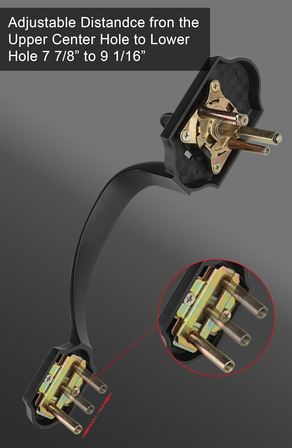 Gold Front Door Handle & Deadbolt Set - Reversible Lever Lock Hardware