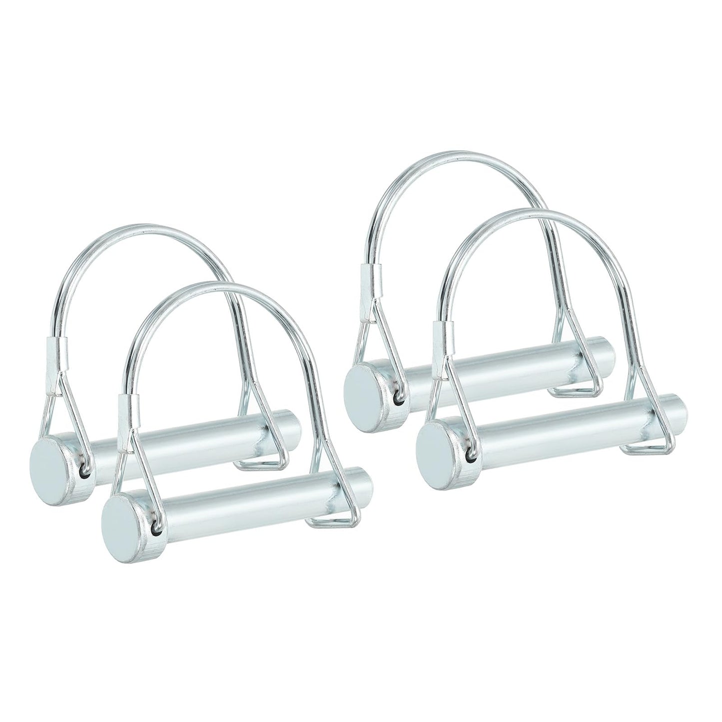 PATIKIL Trailer Coupler Pin 3/8x2-3/8x1.97"(D*L*IW), 4 Pcs Wire Lock Pin Safety Shaft Locking Pin Round Pto Pins for Farm Trailers Lawn Hitches Garden Tractor Kayak Boat (9.2x60x50mm)