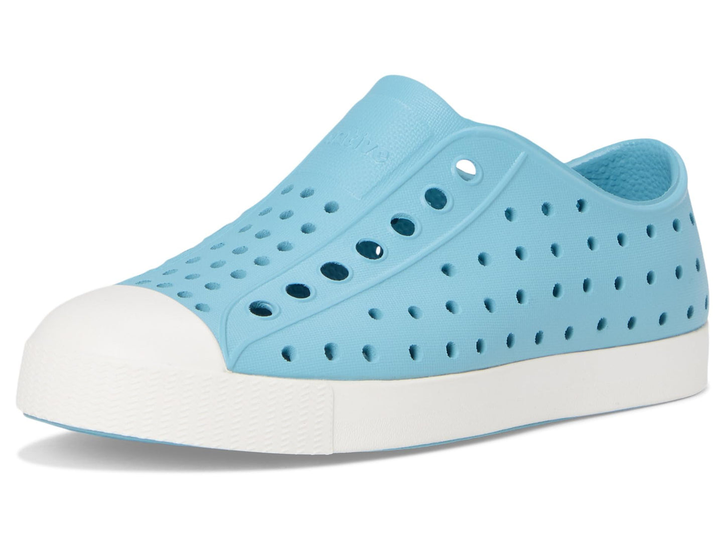 Native Shoes Unisex-Kids Jefferson Sneakers, Flux Blue/Shell White, 4 Toddler