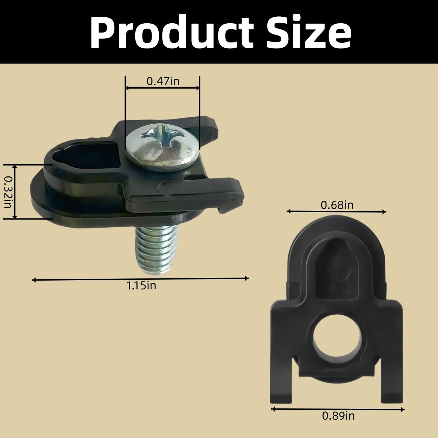 WR01X39781 Refrigerator Door Handle Fastener (2-Pack) – Compatible with GE Freezer & Refrigerator Handles – Replaces AP7175647, WR01X25070 – Durable Black Replacement Parts