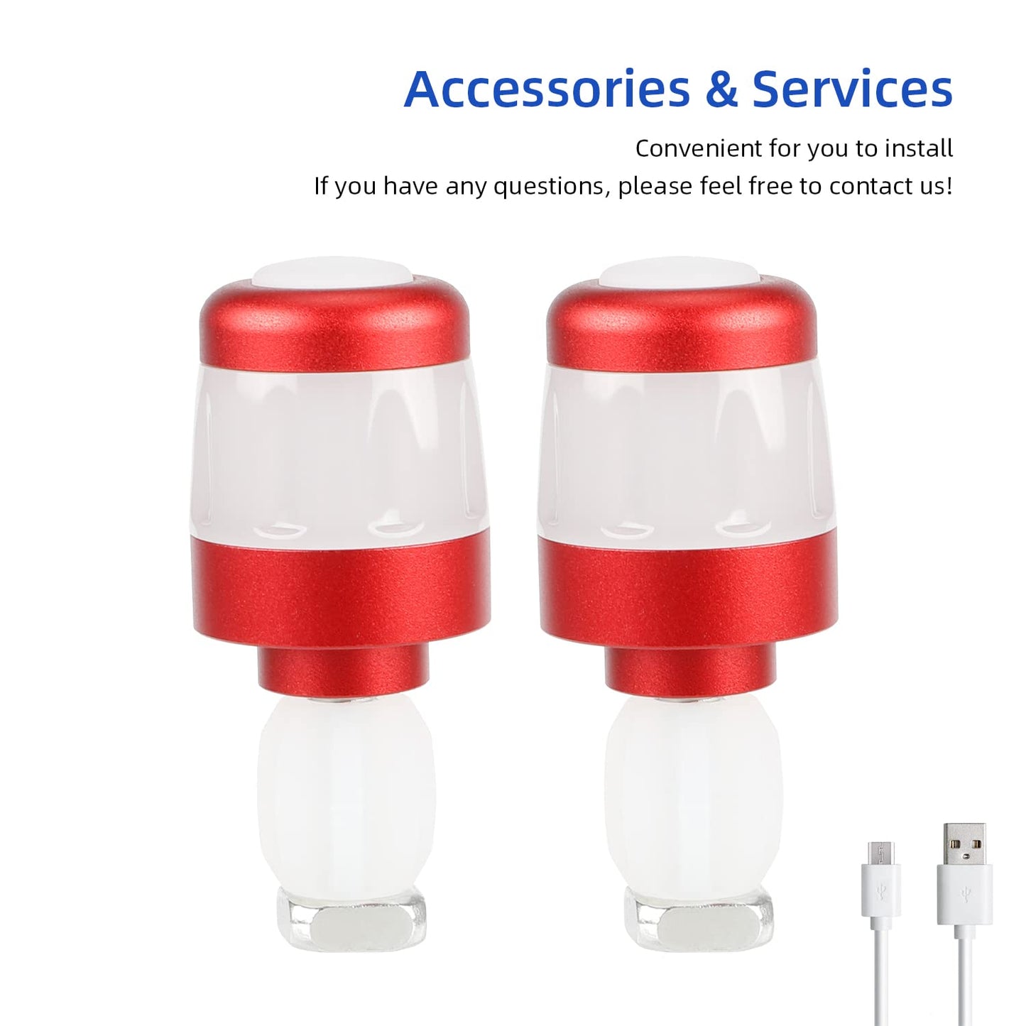 ulip Handlebar Grip Light Turning Signals for Bicycle Turn Signals for E-Scooters USB Rechargeable Indicator Lamp Smart Safety Warning Lights 3 Light Modes Red White