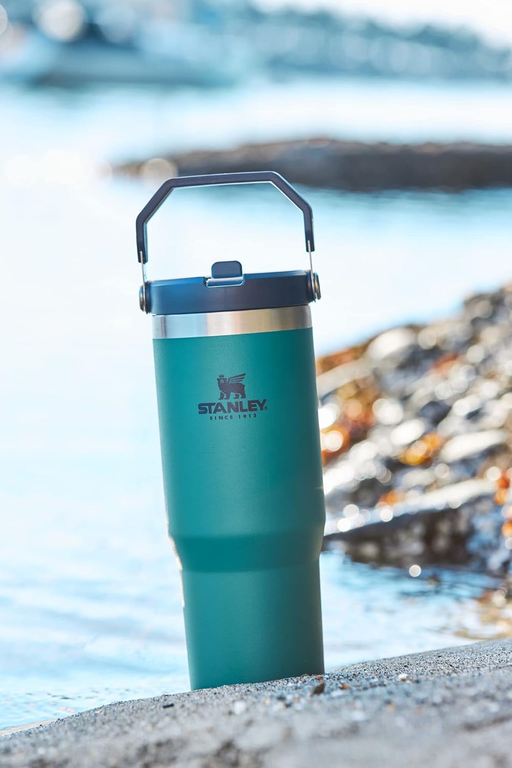 Stanley IceFlow Stainless Steel Tumbler - Vacuum Insulated 30 OZ Water Bottle | Leak-Resistant, Keeps Drinks Cold for 12 Hours, Tidepool