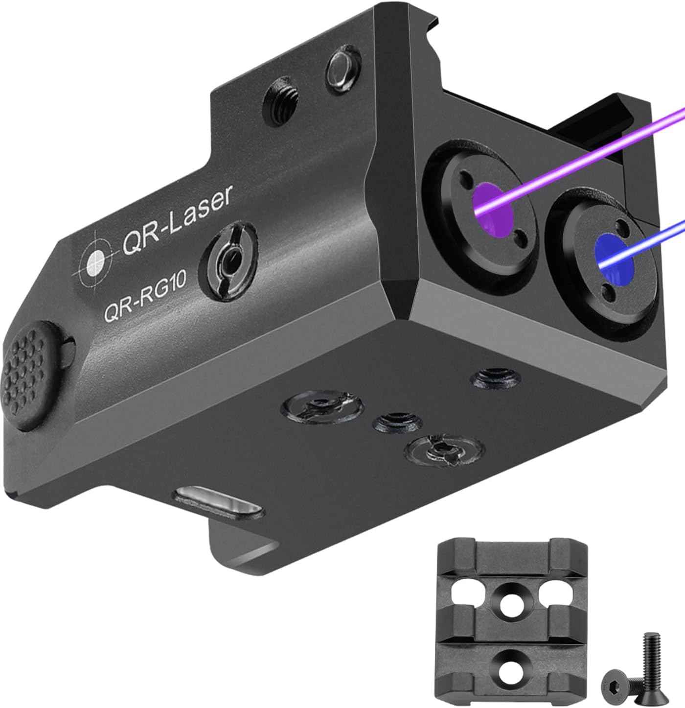 800 Lumens Tactical Flashlight Laser Sight Combo - USB Rechargeable LED Light for Handguns