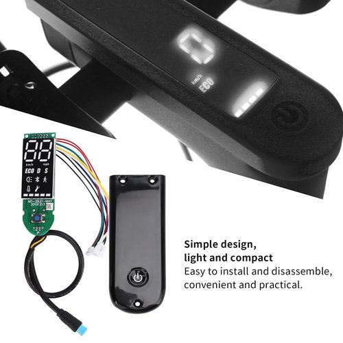 Electric Scooter Speedometer, LCD Display with Backlight, Digital Dashboard 36V 96x36mm, for Commuters Urban Riders DIY Enthusiasts
