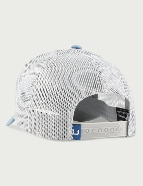 HUK - Mens Trucker Hat, Anti-Glare Snapback Fishing Hat for Men, Quiet Harbor, One Size