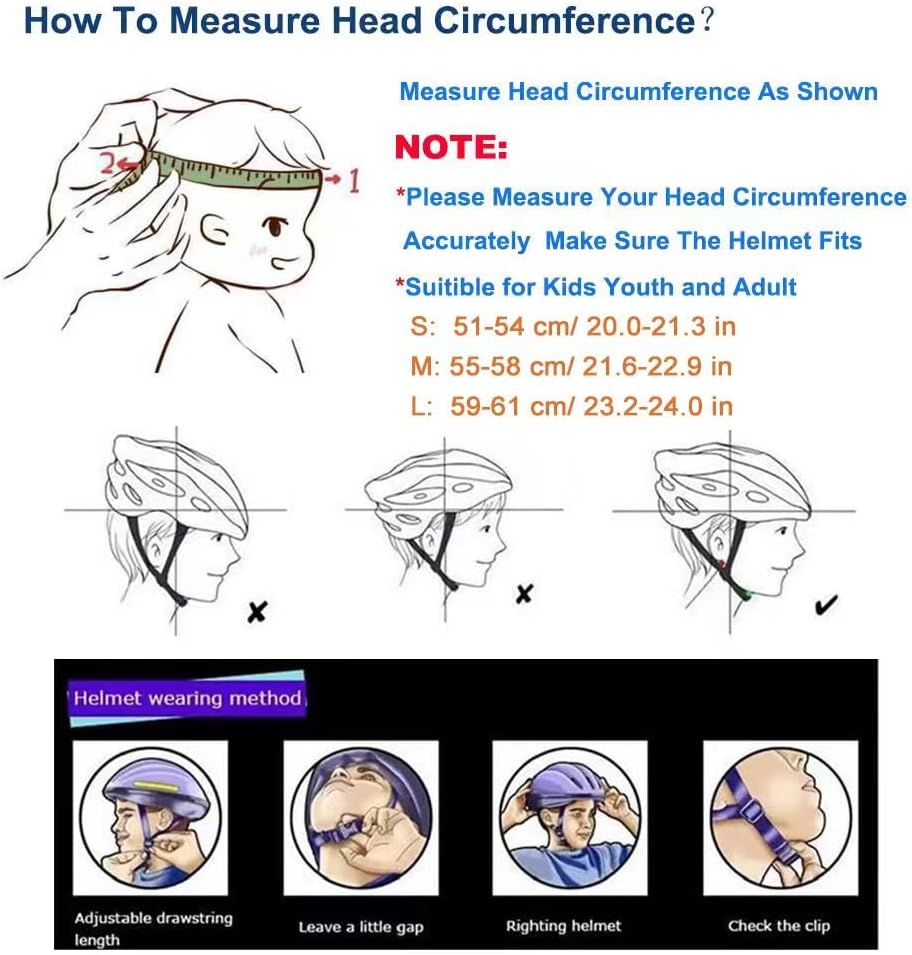 Skiennix Bike Skateboard Helmet - Adjustable Multi-Sport Protection for All Ages | 3 Sizes Available