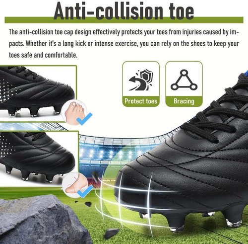 LIZRHA Soccer Shoes - Lightweight Cleats for Boys & Girls | Ideal for Outdoor & Indoor Play