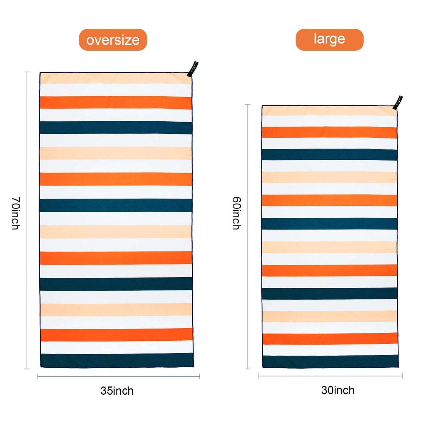 Exclusivo Mezcla 4 Pack Microfiber Quick Dry Beach Towels, Oversized Lightweight Sandfree Pool Towels for Swimming Camping Travel with Bagn (Multi, 35x70 Inches)