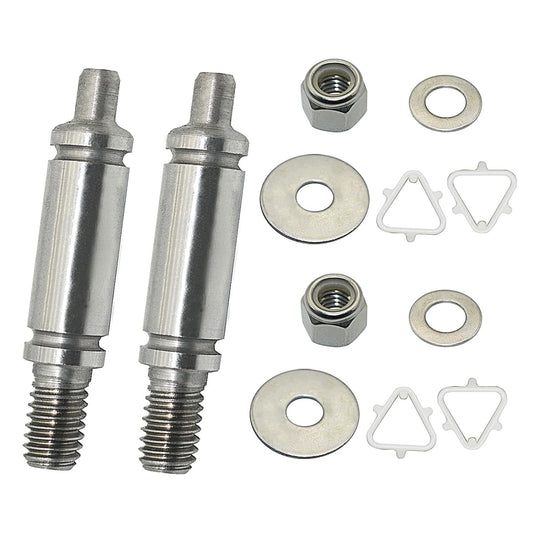 2 Sets W10359271 Dryer Front Drum Support Roller Shaft, Replaces for WPW10359271, 1878662, AP6020388, 387460, 3399508, 8575324, PS11753707, with W11236646 Washer and W10512946 Tri-Ring Retainers