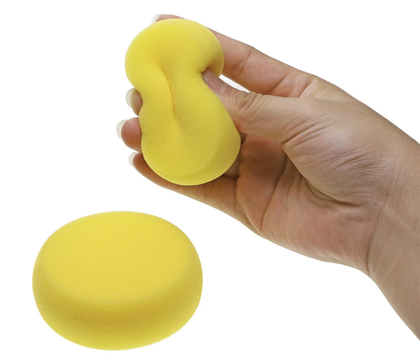 Penta Angel Round Sponges 6pcs 3inch Yellow Painting Sponges Synthetic Artist Sponge Watercolors Sponge for Art & Craft Pottery Clay Cleaning Ceramics Wall