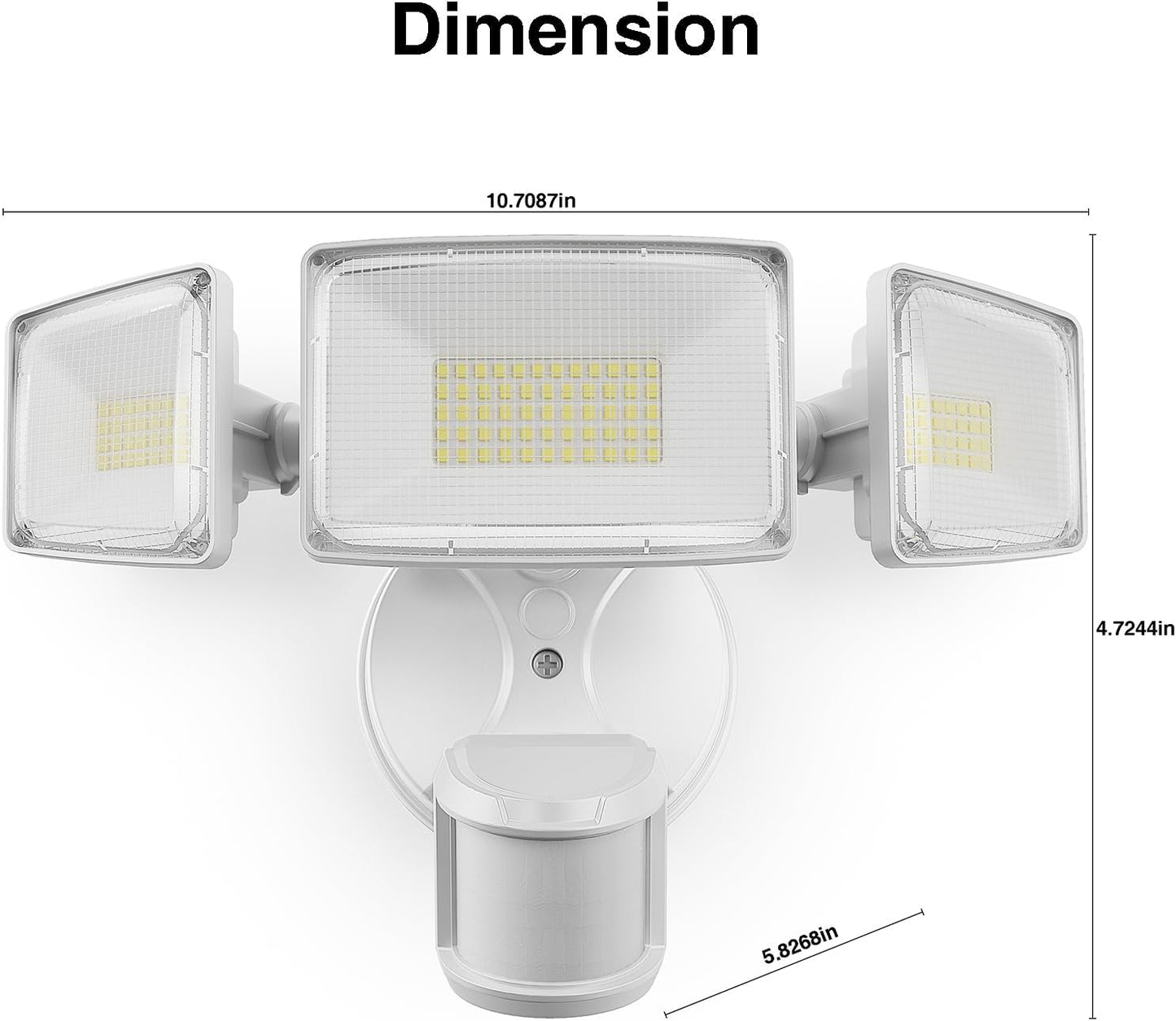 75W LED Motion Sensor Flood Light - Dusk to Dawn Outdoor Security Light, 7500LM, IP65 Waterproof