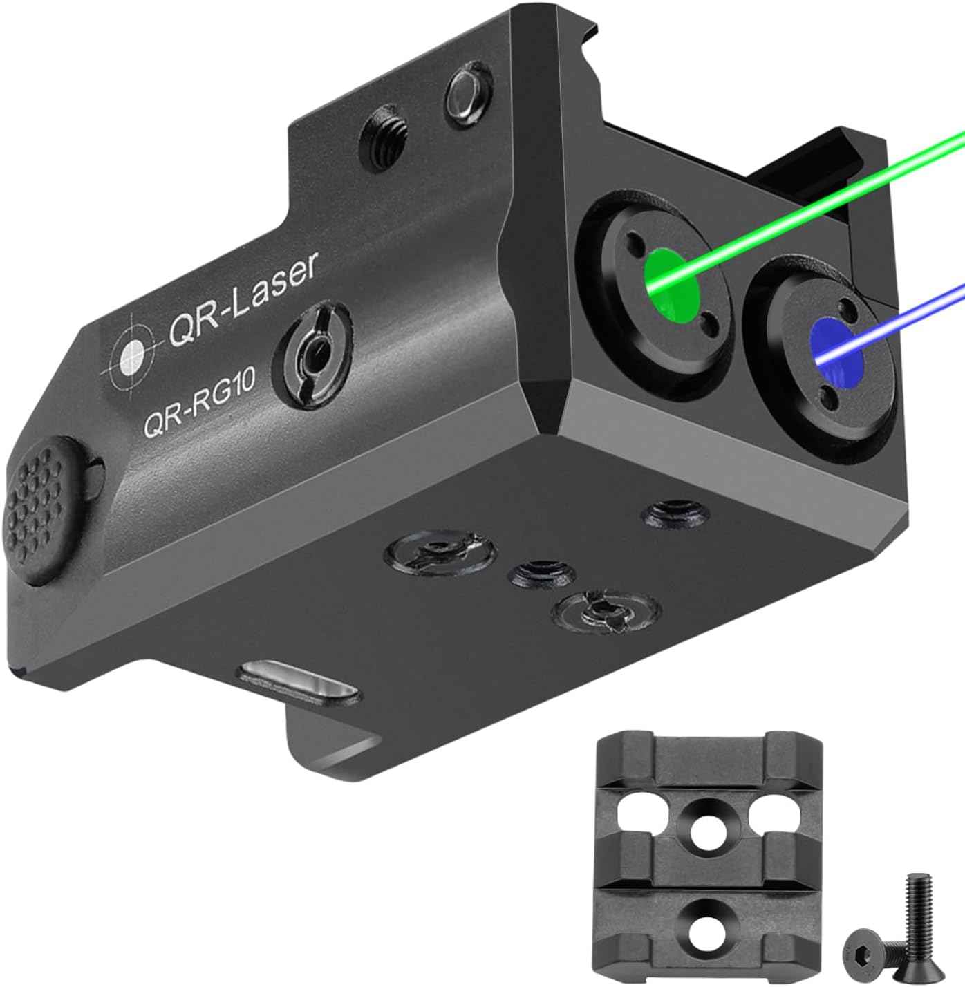 800 Lumens Tactical Flashlight Laser Sight Combo - USB Rechargeable LED Light for Handguns