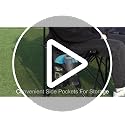 Portable Soccer Bench - 8 Seats with Backrest & Storage - Black