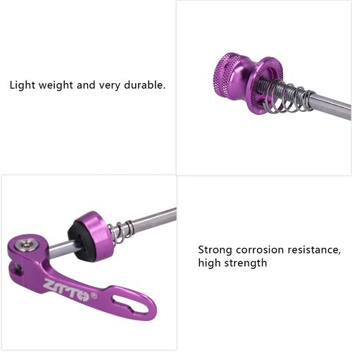FLEXMAN 1 Pair Universal Bikes Axle, Road Mountain Bikes Quick Release Skewers Bike Front Rear Skewer Accessory (Purple)