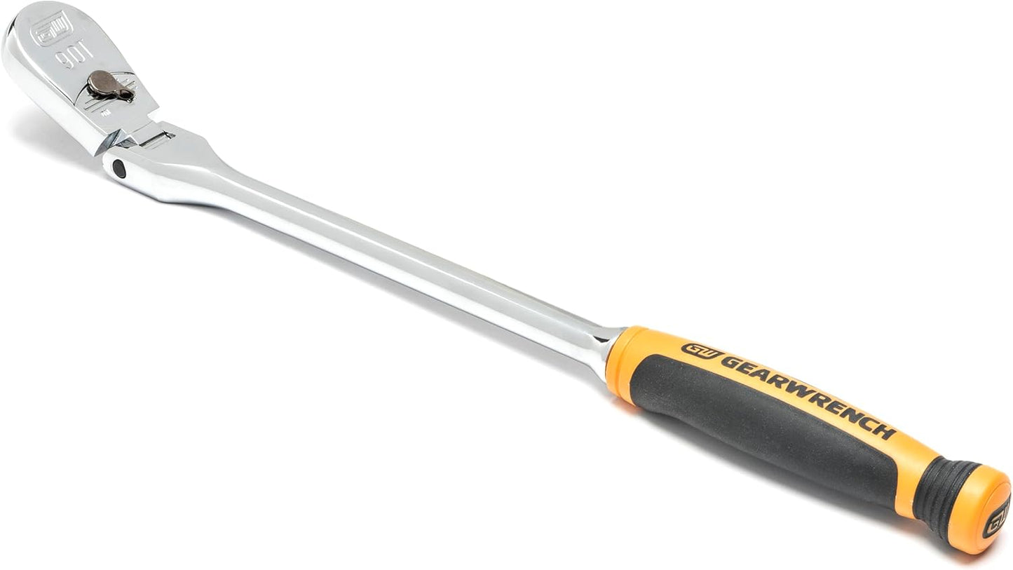 GEARWRENCH 3/8" Drive 90 Tooth Flex Teardrop Ratchet with Cushion Grip - Model 81210T