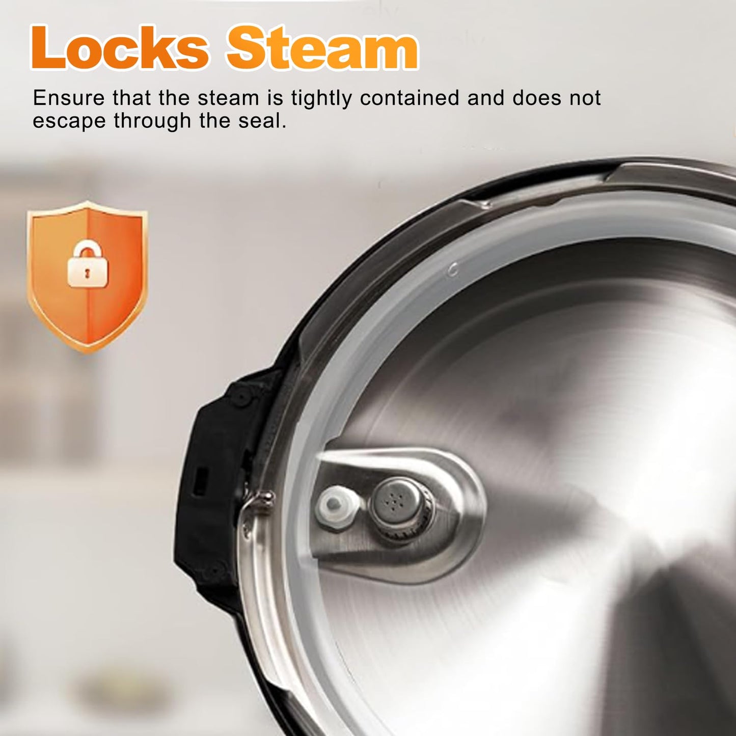 3 Pack Silicone Sealing Rings for Instant Pot 6 Qt, Inner Pot Seal Ring, Replacement Seal Gasket, Food-Grade Silicone Sealing Rings