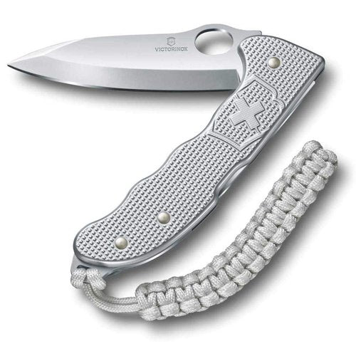 Victorinox Hunter Pro Alox Large Pocket Knife with Lock Blade and Lanyard Hole - Silver