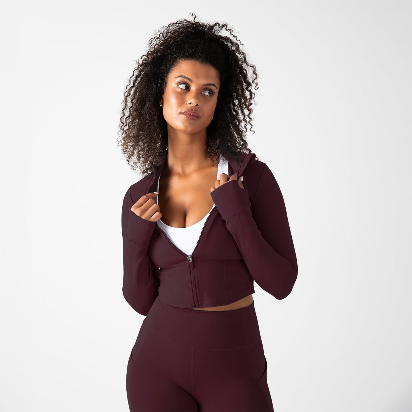 YITTY Ultraluxe Full Zip Jacket - Women's Athleisure with 4-Way Stretch & Thumbholes