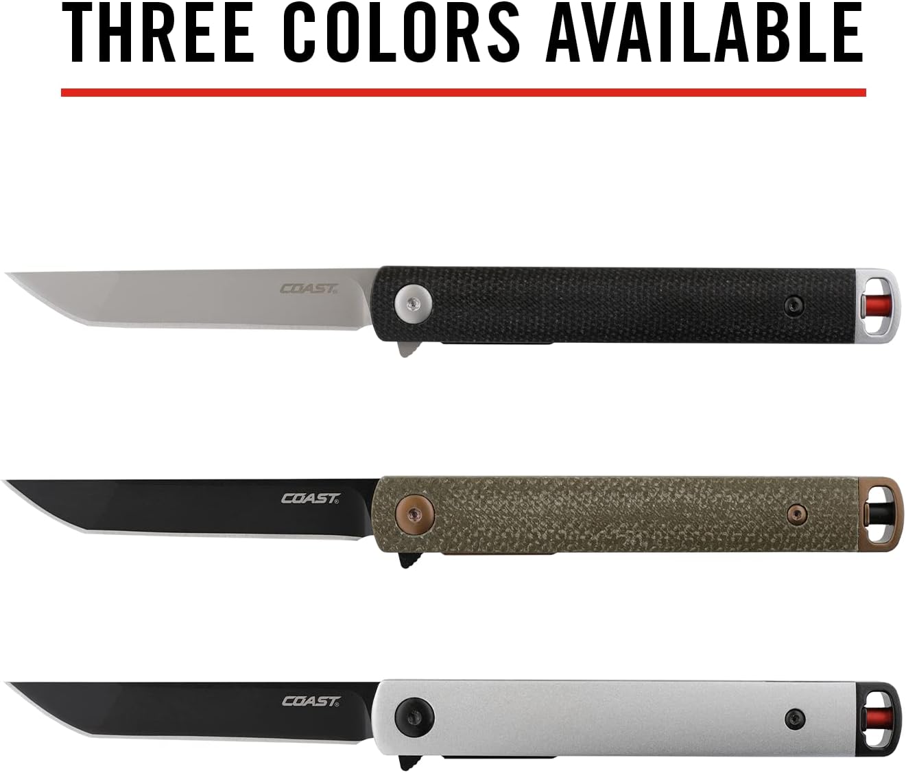 EDC Folding Pocketknife with Tanto Blade | Coast Founder's Collection Gentleman's Knife