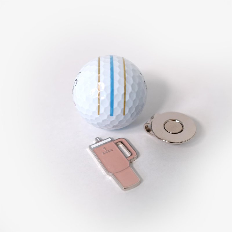 Pink Tumbler Golf Ball Marker with Hat Clip - Funny Golf Gift- Golf Accessories and Gifts