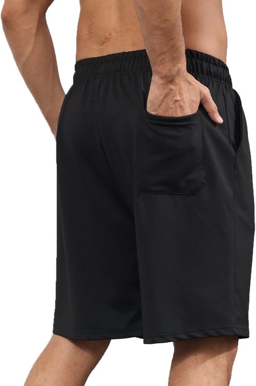 JIHUILAI Men's Sweat Shorts - 7" Drawstring Elastic Waist Gym Shorts | Casual Athletic Joggers with Pockets, S-3XL
