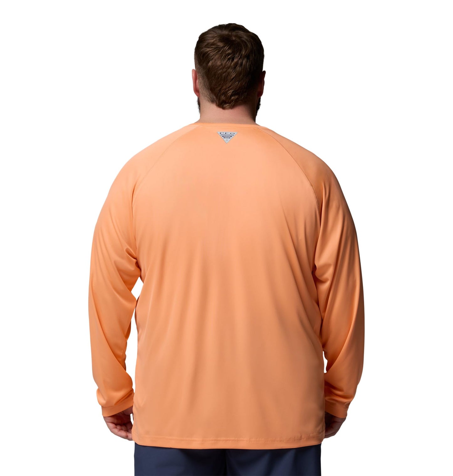 Columbia Men's PFG Terminal Tackle Long Sleeve Fishing Shirt, Bright Nectar/Ocean Teal Logo, Large