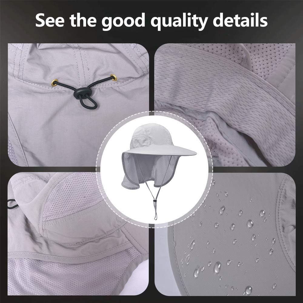 Skiennix Unisex UV Protection Sun Hat - Outdoor Activities with Neck Flap | Adjustable Fit