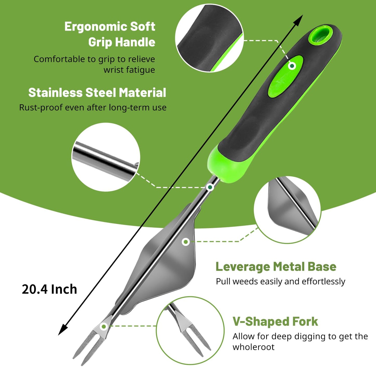 Juxifyron Weed Puller Tool, Manual Hand Weeder Tool, Crack Weeder Crevice Weeding Tool Stainless Steel, Paving Brick Moss Dandelion Removal, 2 Pack Weed Remover Tool for Garden Patio