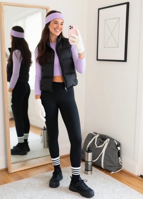 Emlovm Snow Pants Womens Waterproof Fleece Lined Leggings 27 Inch Hiking Pant Warm Winter Tights Zipper Pockets Thermal High Waisted Thick Travel Gear Running Black M