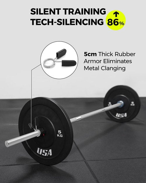 DASKING 4ft/4.9ft Barbell, 1-Inch Standard Detachable Bar, Portable Strength Training Bar for Weightlifting, Squat, Bench Press, Home Gym, 450LBS, Includes Silent Collars (4.9 Ft)