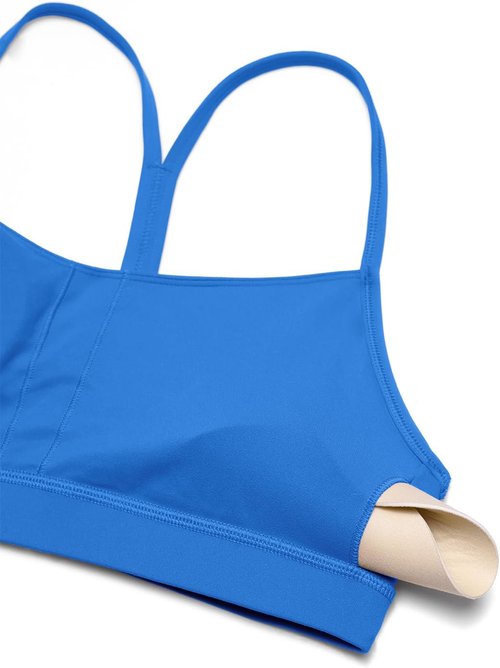 CRZ YOGA Sports Bra - Butterluxe Padded Racerback for Women | Low Impact Yoga Top in Spaghetti Strap