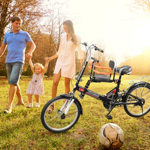 Child Bike Seat - Portable Foldable Front Mounted Seat for Kids 1-3 Years - Orange