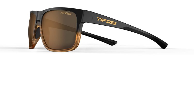 Tifosi Optics Swick Sunglasses Bundle with Case and Eyewear Straps (Brown Fade/Brown)