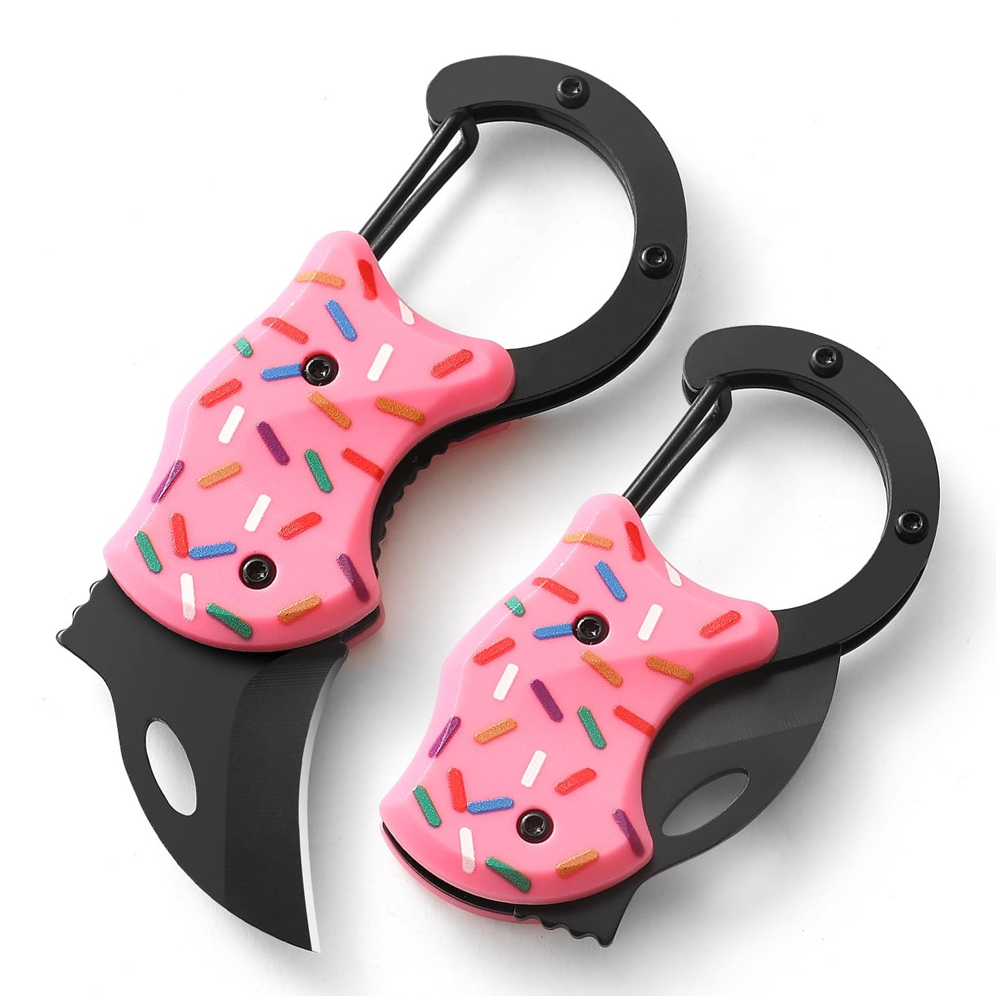 Donut Folding Pocket Utility Knife,1.34''Blade Small EDC Knife,Pink Pocket Knife for Women Men,Cute Folding Knife Box Cutter,Perfect Christmas Gift for Women(Donut)