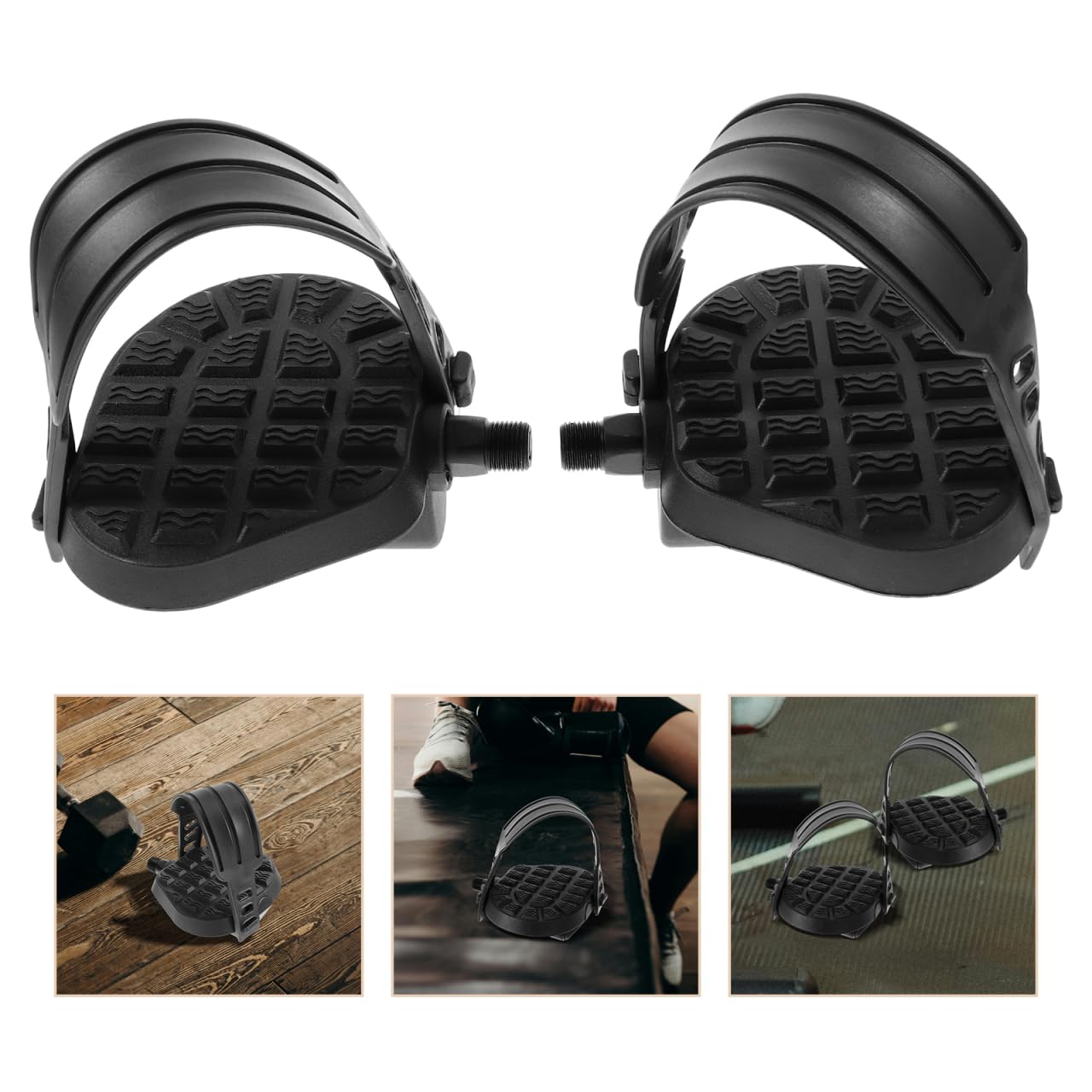 Toddmomy Replacement Bike Pedal Plates Exercise Bike Pedals for Exercise Cycle Home or Gym