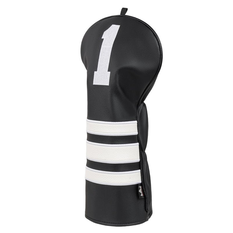 Craftsman Golf White Stripes Black Vintage Golf Club Cover Driver Headcover Protector Fits up to 460cc Head Gifts for Men Women