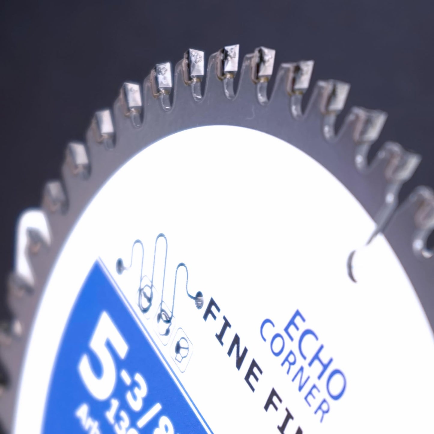 Echo Corner 5-3/8 Inch (10mm Arbor) 48Tooth Circular Saw Blades, Fine Cut Fine Finish Crosscut Framing Ripping Wood Plywood MDF Plastic Veneer Lumber Laminate (Wood 48T)