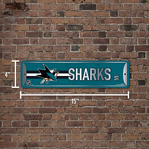 San Jose Sharks NHL Metal Street Sign - 4x15 Durable Aluminum