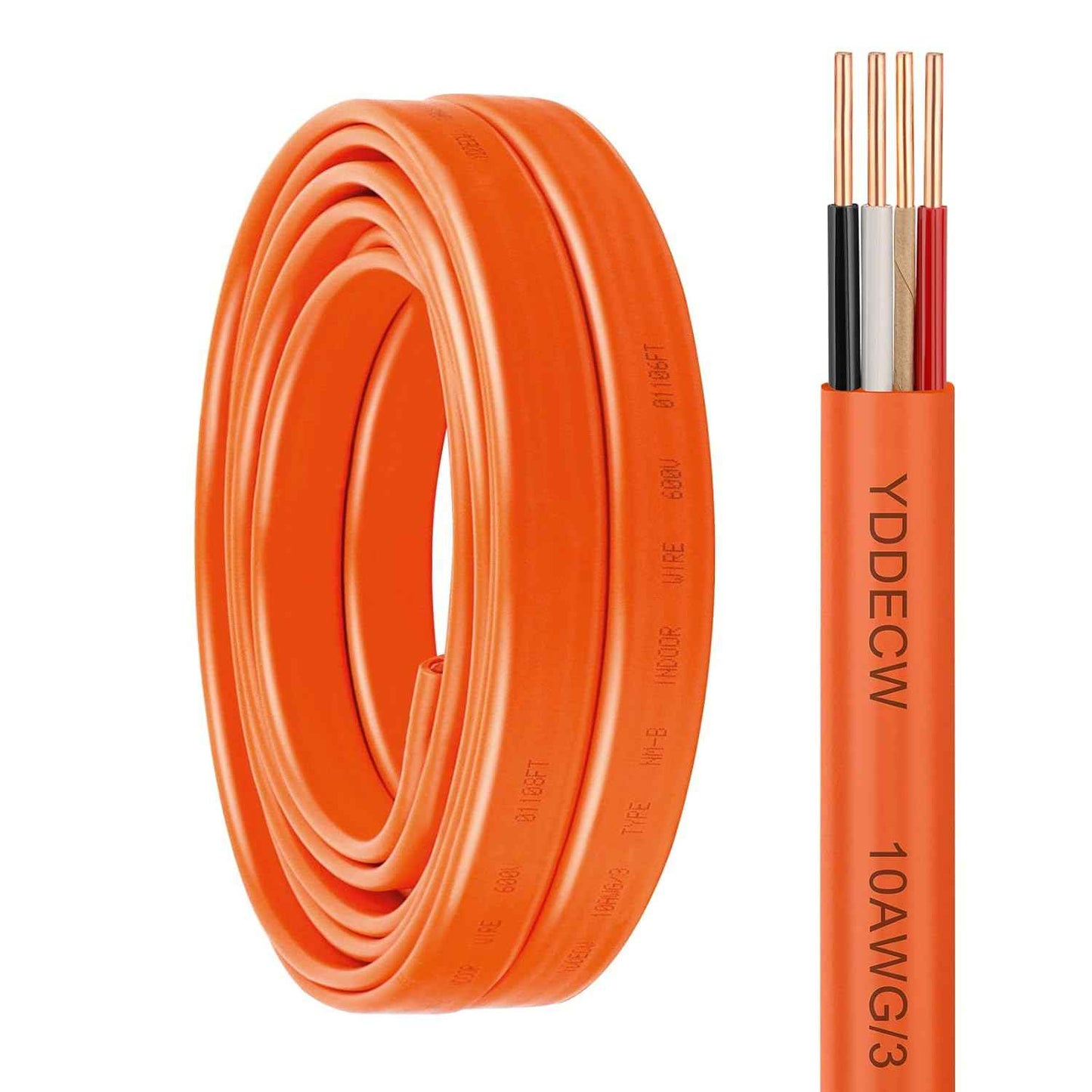 14 Gauge NM-B Wire with Ground - 50FT Pure Copper Indoor Electrical Cable for Outlets & Switches