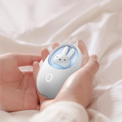 Miffy Hand Warmer Egg for Hand and Eye (Blue-White)