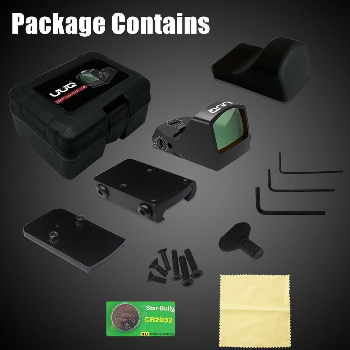 UUQ Mini Reflex Red/Green Dot Sight - 2MOA with 7 Brightness Settings | Fits RMR & 20mm Picatinny Rail