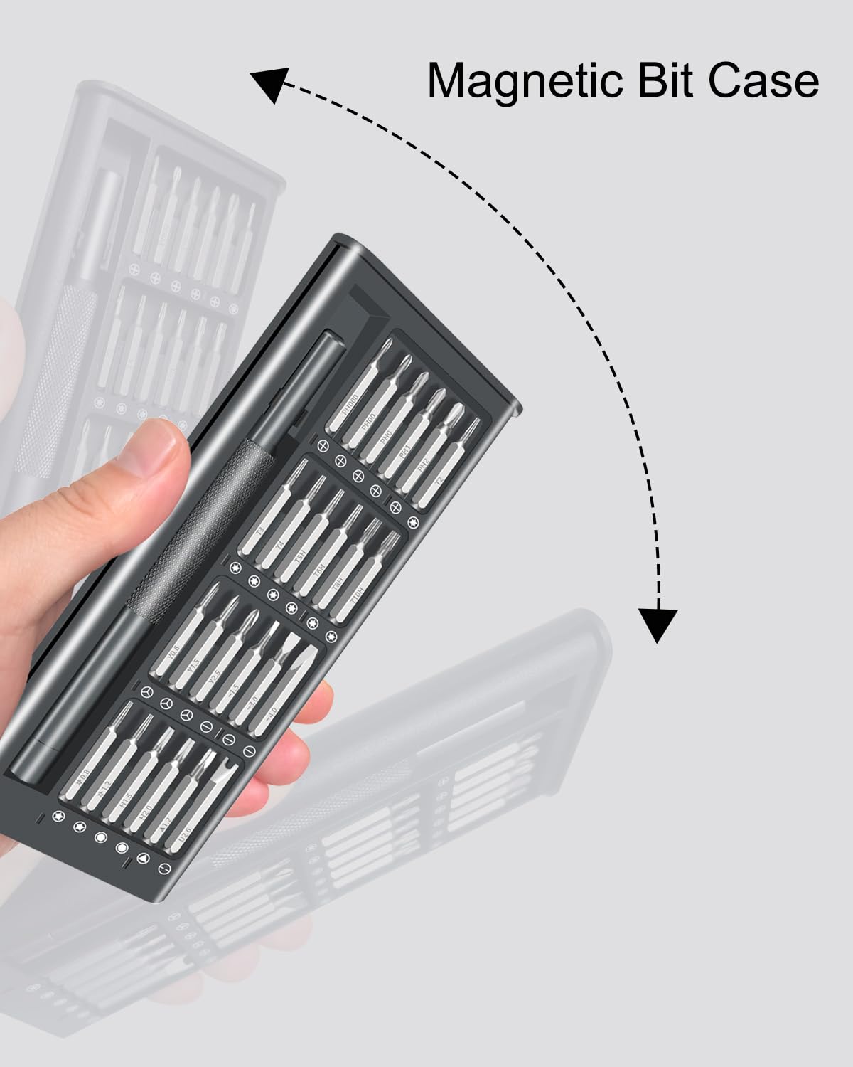 Egmen Small Screwdriver Set, 25 in 1 Mini Screwdriver Set with Torx, Phillips, Flat Head, Hex, for Ring Doorbell, Glasses, Watch, Jewelers, PC, Laptop and More, Repair Precision Screw Driver Set Kit