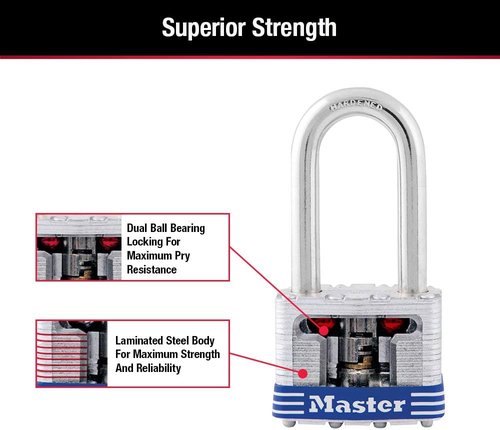 Master Lock Outdoor Padlock - Durable Security with Key - 1 Pack for Reliable Protection