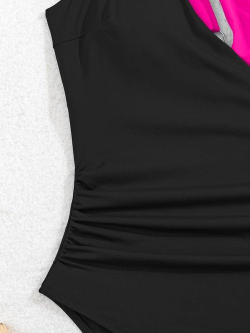 Aidonger One Shoulder Swimsuit - Cutout Tummy Control Bathing Suit for Women | Stylish Swimwear