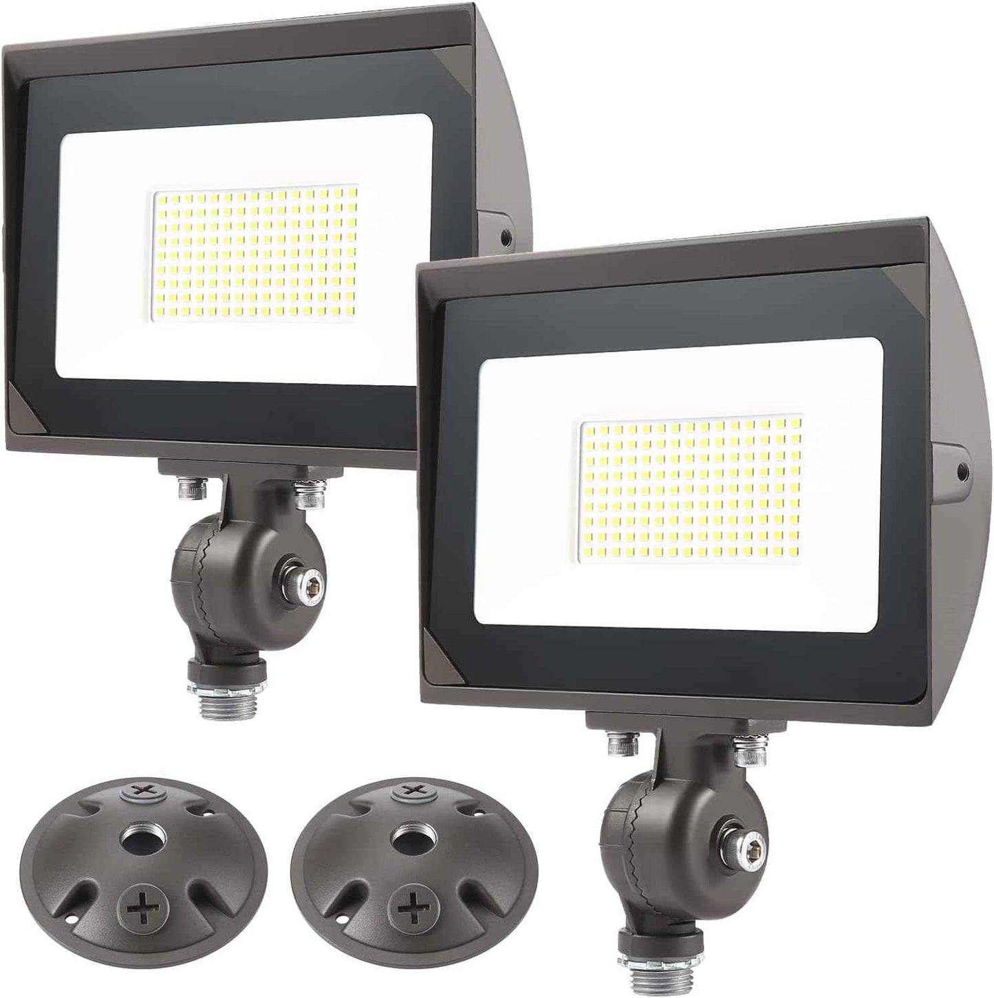 80W LED Flood Light - Waterproof Outdoor Security Light, 9600LM, 5000K Daylight, Knuckle Mount Included
